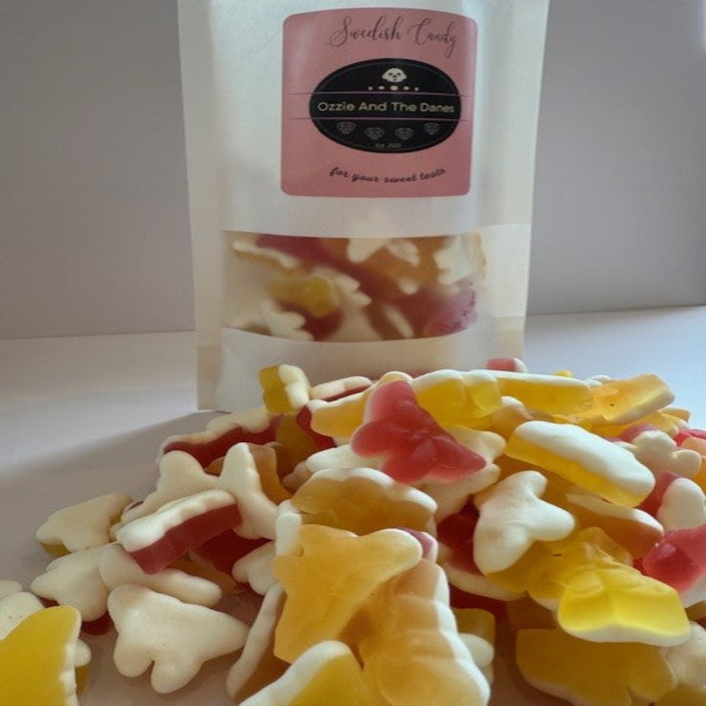 Duo Fruity Butterflies gummy and foam candy from Sweden
