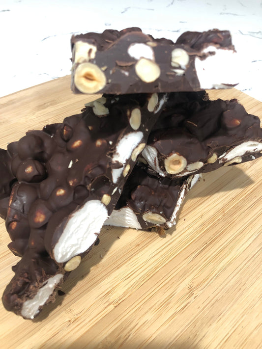 Dark Chocolate Marshmallow Hazelnut Bark - Ozzie And The Danes