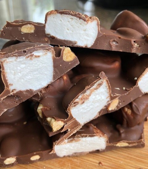 Milk Chocolate Marshmallow Roasted Almond Bark - Ozzie And The Danes