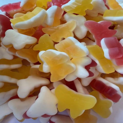 Duo Fruity Butterflies gummy and foam candy from Sweden