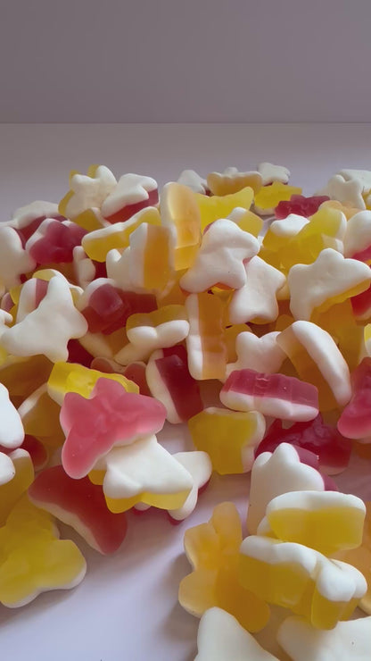 Duo Fruity Butterflies – Swedish Soft Gummy & Foam Candy | Sweet Chewy Butterfly Treats